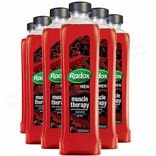 Radox 100% Nature Inspired Fragrance Bath Soak, Muscle Therapy, 6 Pack, 500ml