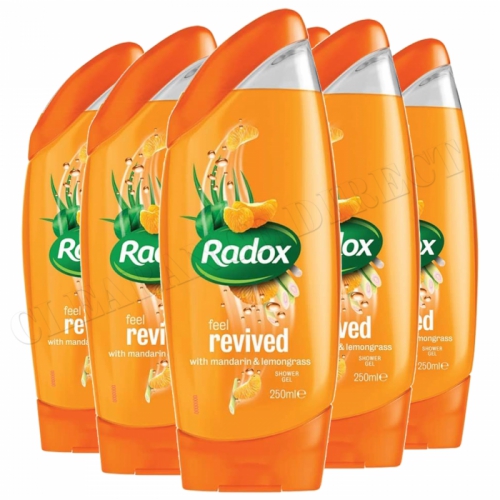Radox 100% Nature Inspired Fragrance Shower Gel, Feel Revived, 6 Pack, 250ml