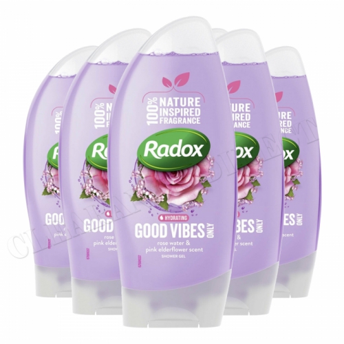 Radox 100% Nature Inspired Fragrance Shower Gel, Good Vibes, 6 Pack, 250ml