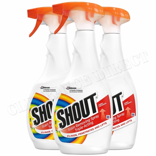 Shout Stain Remover Laundry Spray Triple-Acting Spray to Lift Stains 500ml X 3