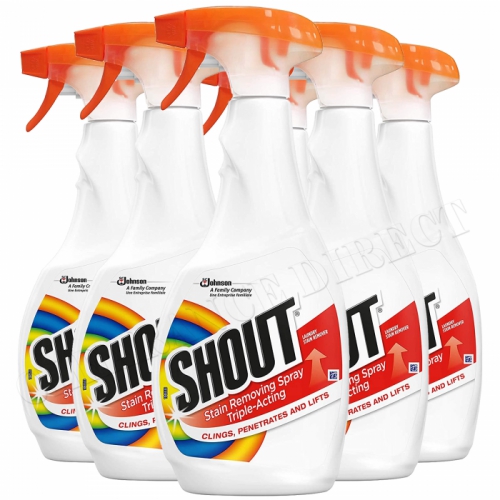 Shout Stain Remover Laundry Spray Triple-Acting Spray to Lift Stains 500ml X 6