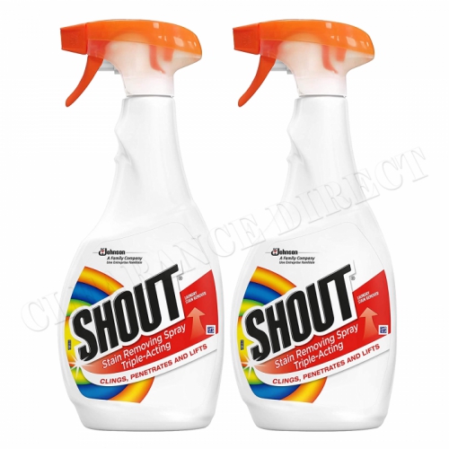 Shout Stain Remover Laundry Spray Triple-Acting Spray to Lift Stains 500ml x 2
