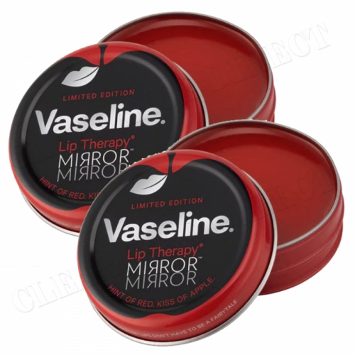 Vaseline Lip THERAPY LIMITED EDITION NEW MIRROR HINT OF RED x 2 KISS OF APPLE