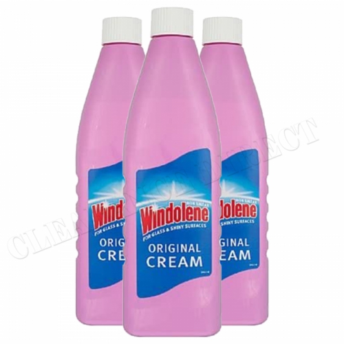 Windolene Emulsion Original Cream 500ml Window Non Smear Formula x 3